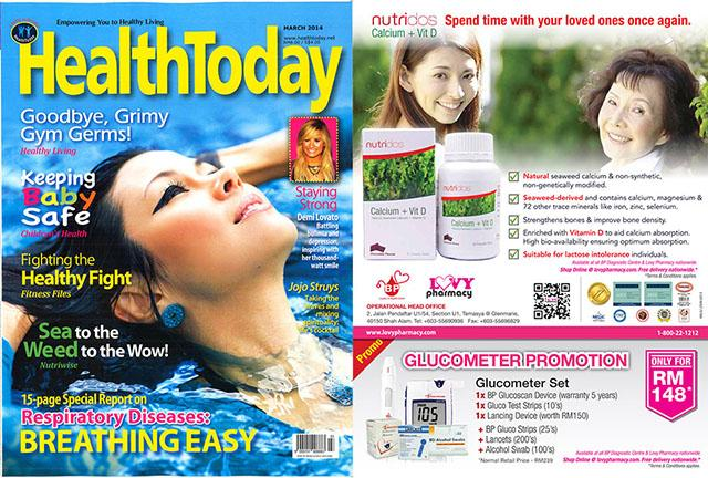 Advertisement On NUTRIDOS In Health Today Magazine